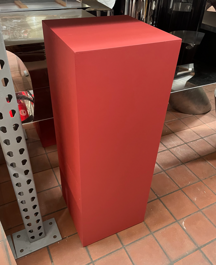 Red Rectangular Pedestal- 36" x 13" x 13"