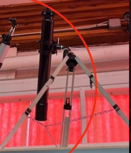 Large Black Floor Telescope w/ White Legs