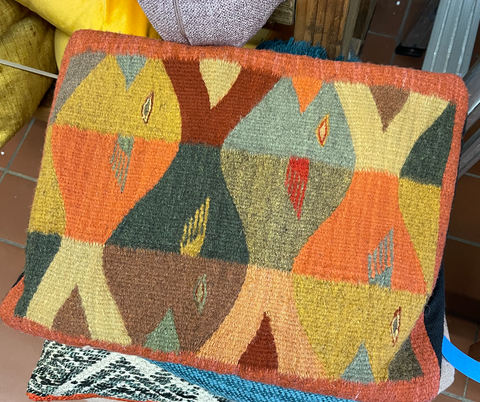 Multi Color Fish Throw Pillow