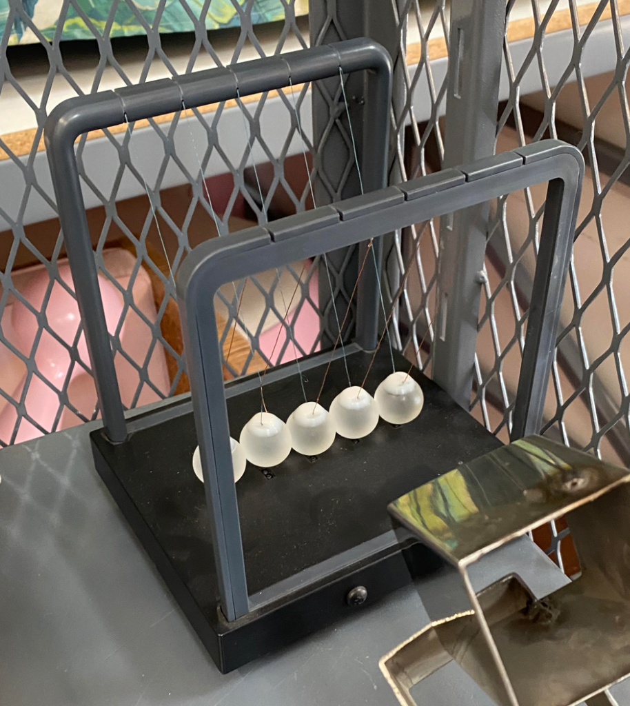 Modern Newton's Cradle w/ Glossy Marbles