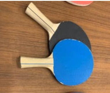Blue Ping Pong Paddles w/ Wood Handles