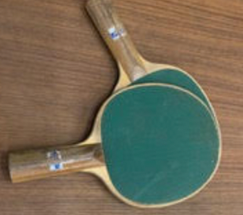 Green Ping Pong Paddles w/ Wood Handles