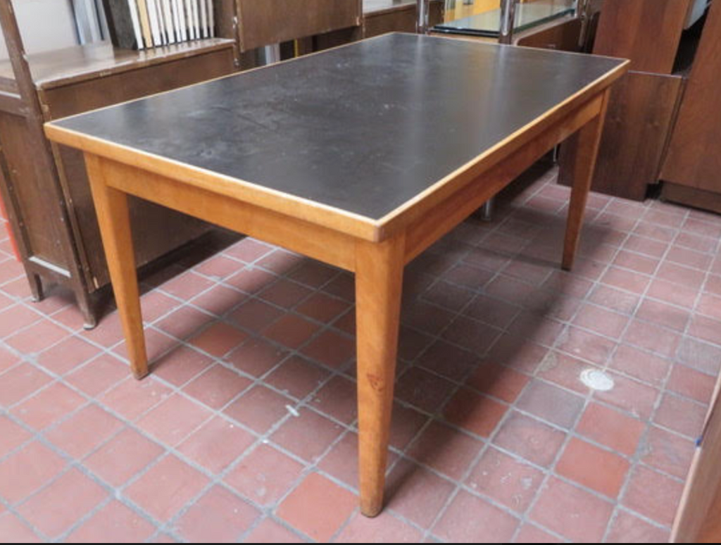 Wood Dining Table w/ Black Top