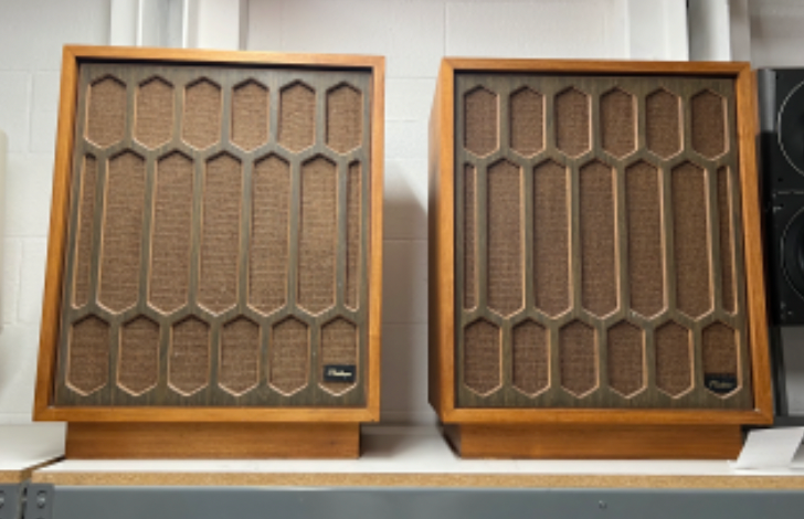 Pair of Wooden Square Vintage Speakers
