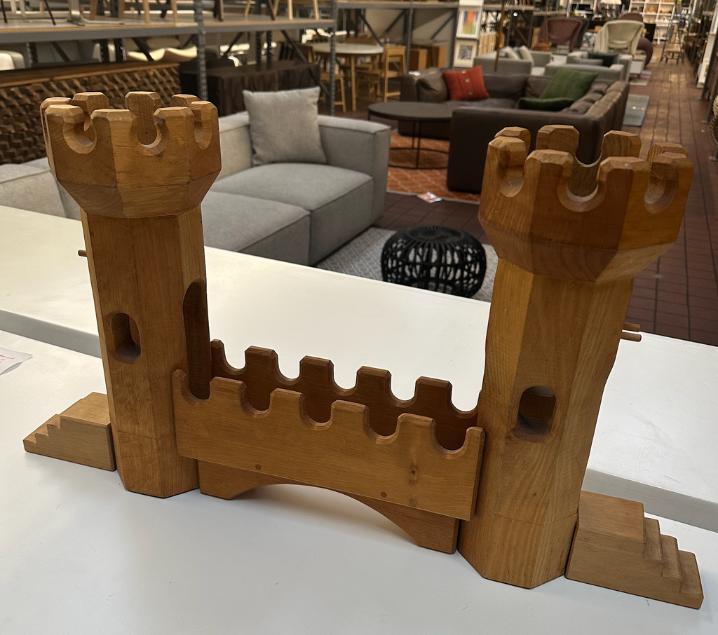 Wood Block Toy Bridge & Castle