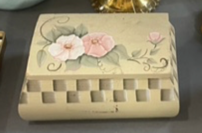 Checkered Flower Jewelry Box