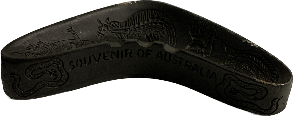 Black Australian Souvenir Boomerang Ashtray