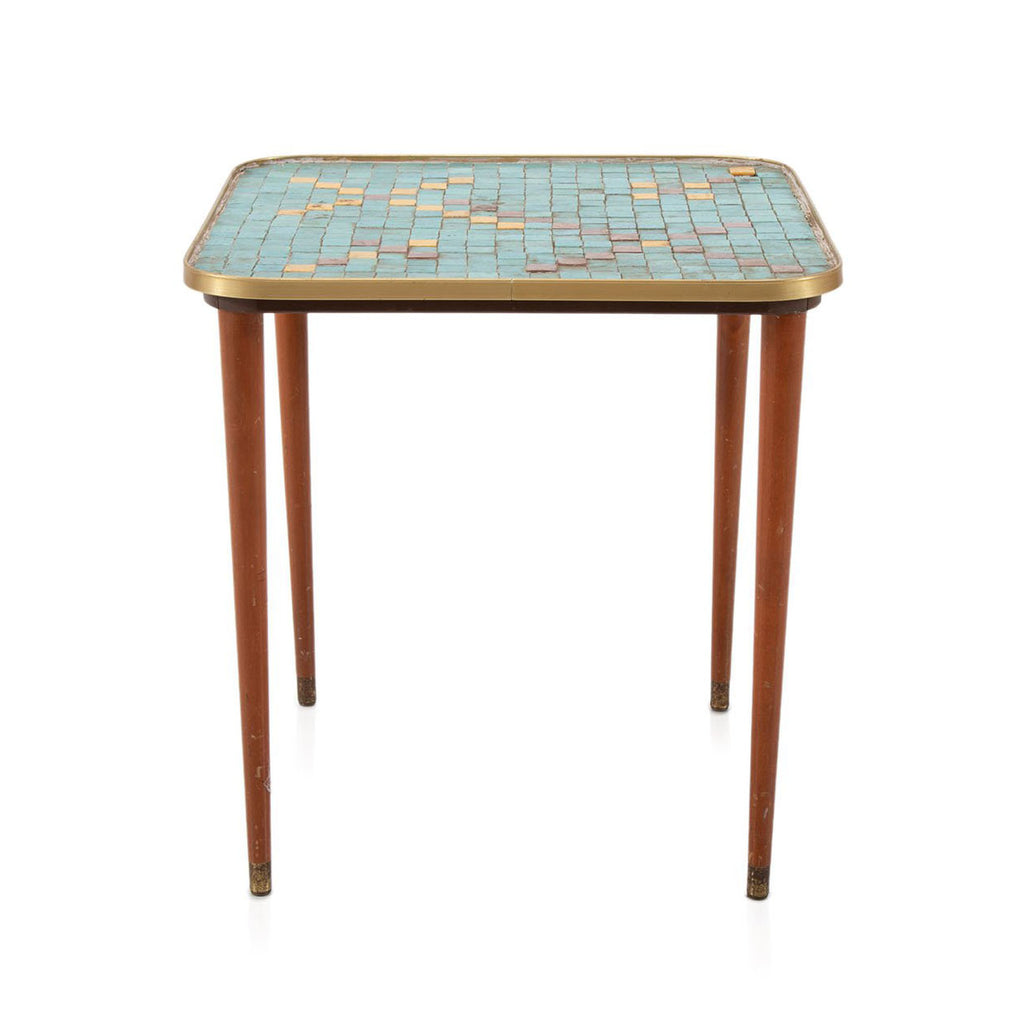 Teal Mosaic Side Table