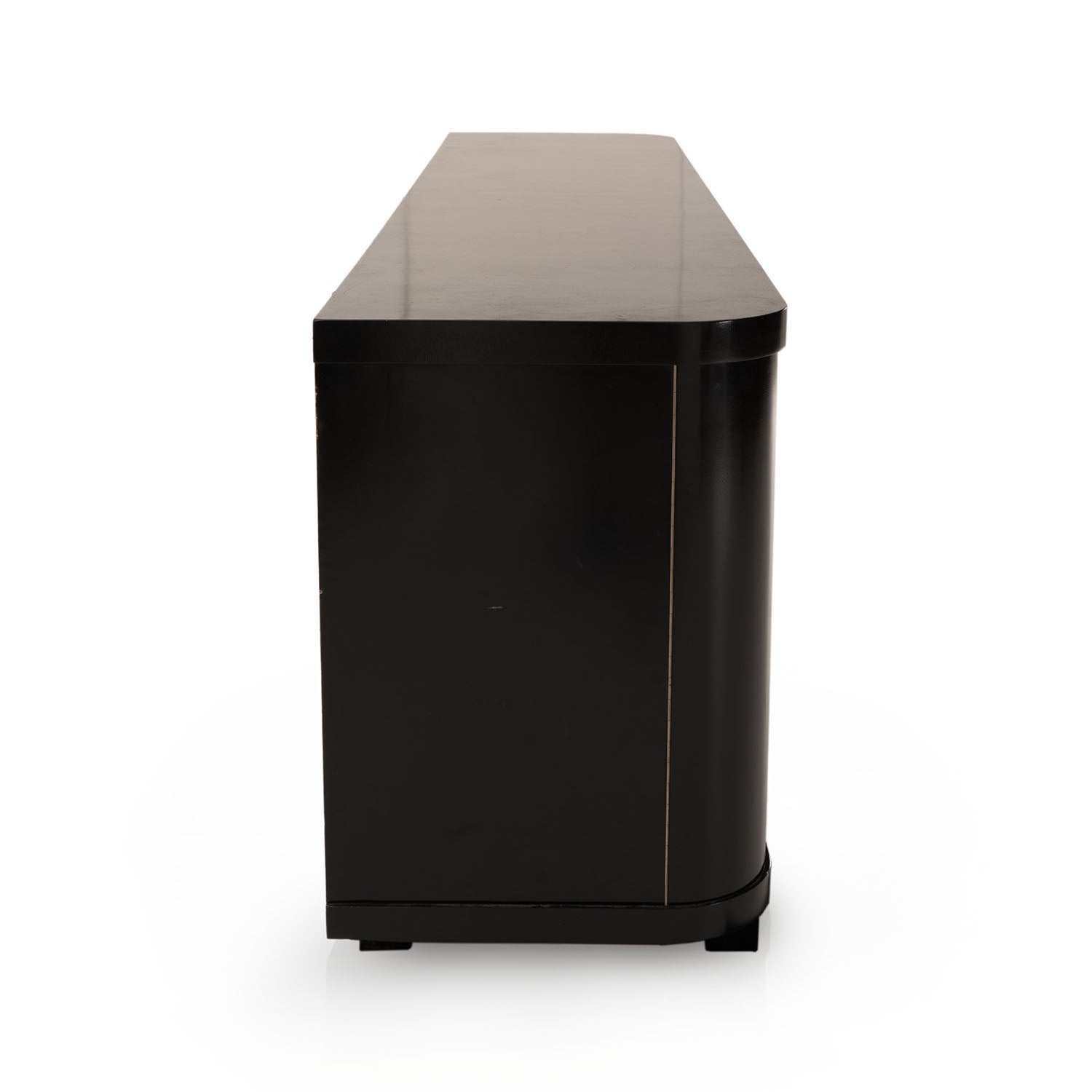 Huge Black Console Reception Counter Desk - Gil & Roy Props