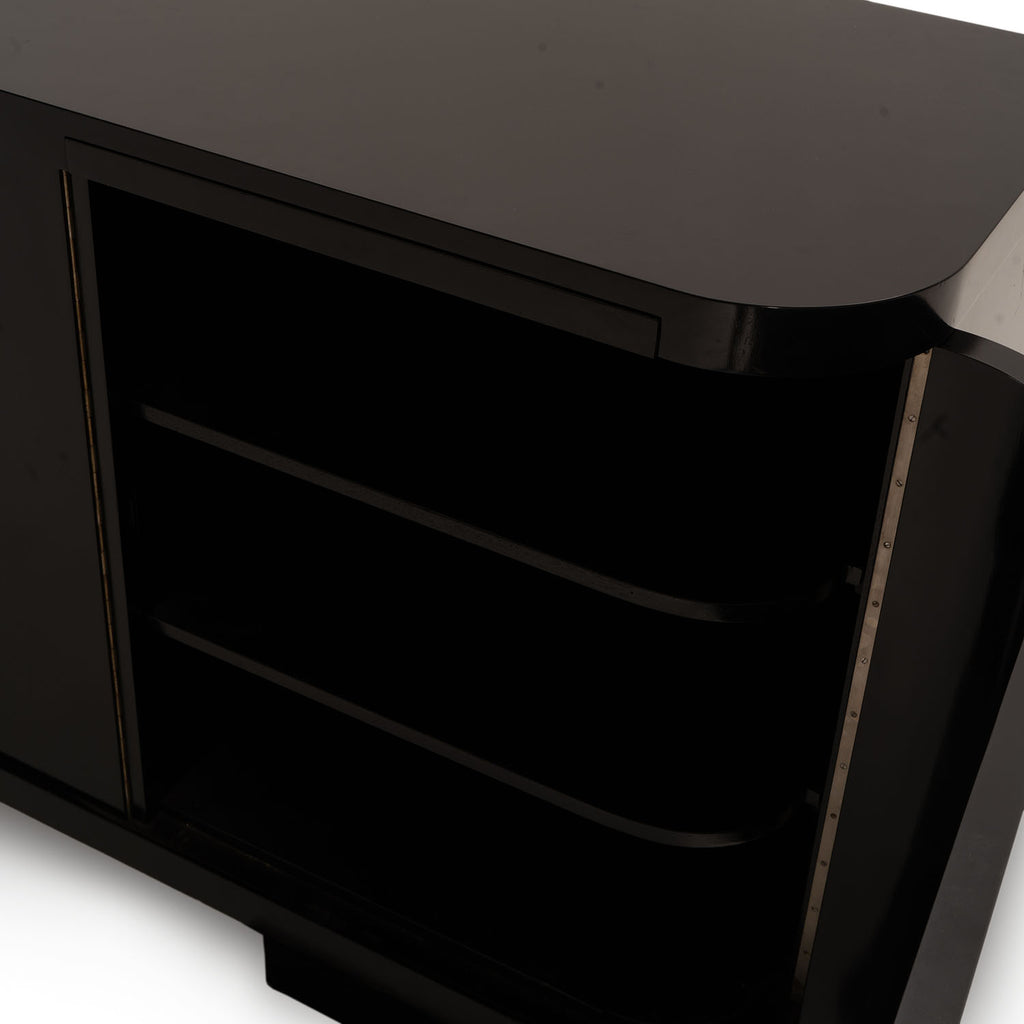 Huge Black Console Reception Counter Desk