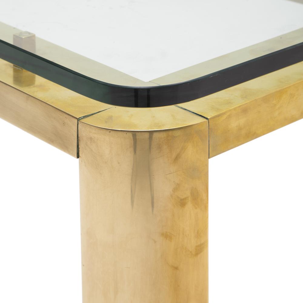 Gold & Glass Floating Top Console Table
