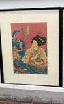Red Japanese Geisha Art
