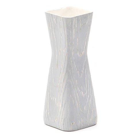 Grey Woodgrain Shawnee Hourglass Vase