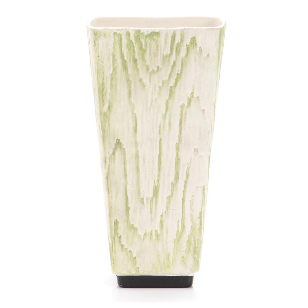 Green Woodgrain Shawnee Tapered Vase