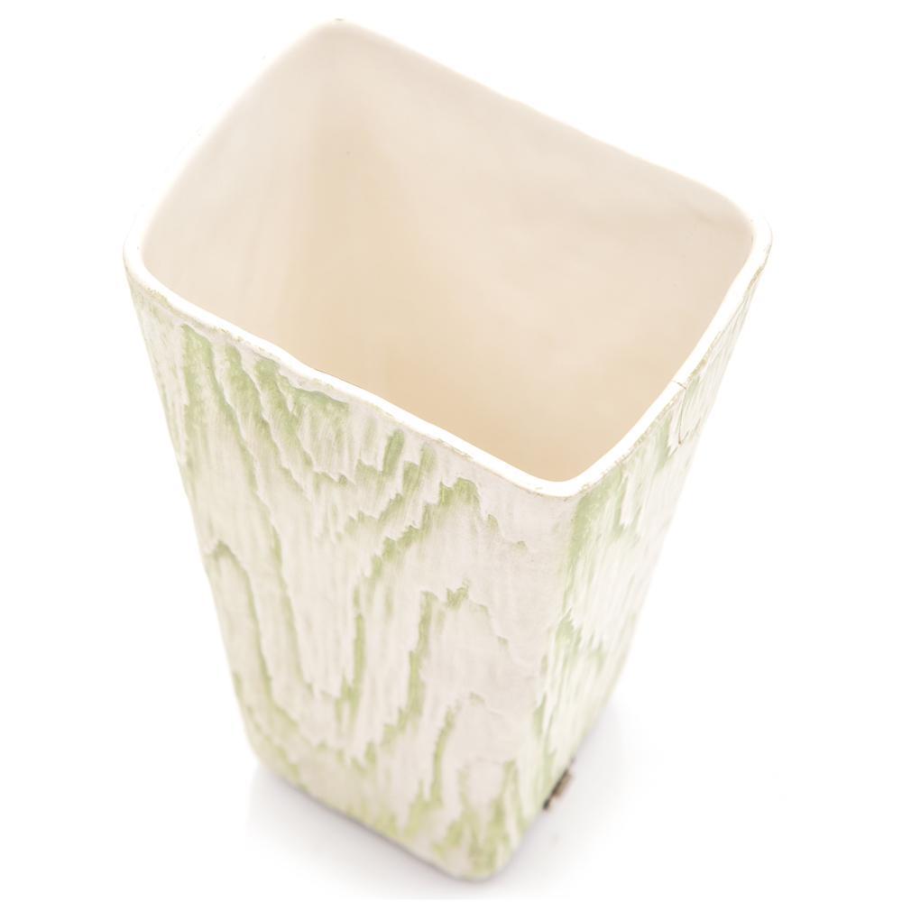 Green Woodgrain Shawnee Tapered Vase