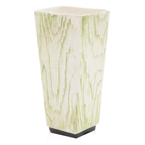 Green Woodgrain Shawnee Tapered Vase