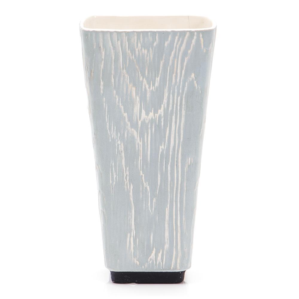 Blue Woodgrain Shawnee Tapered Vase