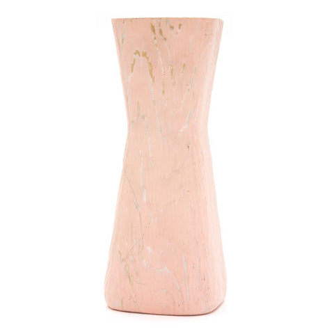 Pink Woodgrain Shawnee Hourglass Vase