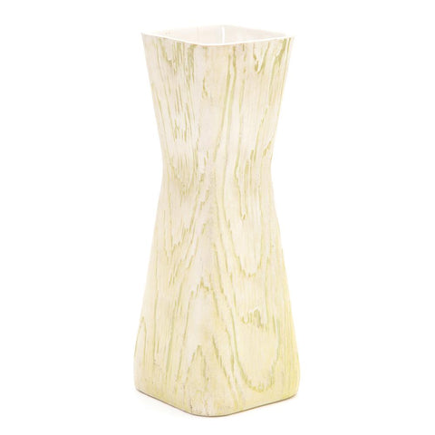 Green Woodgrain Shawnee Hourglass Vase