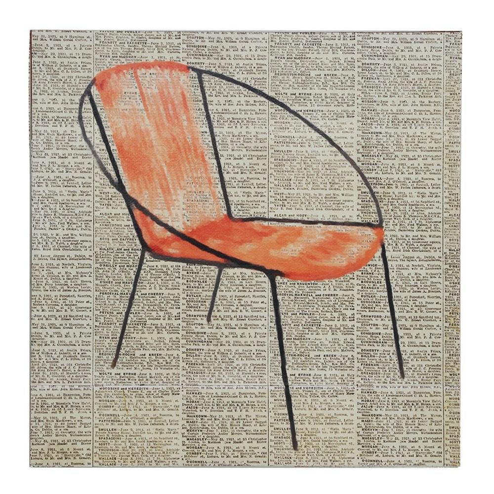 0794 (A+D) Lawn Chair Orange (16" x 16")