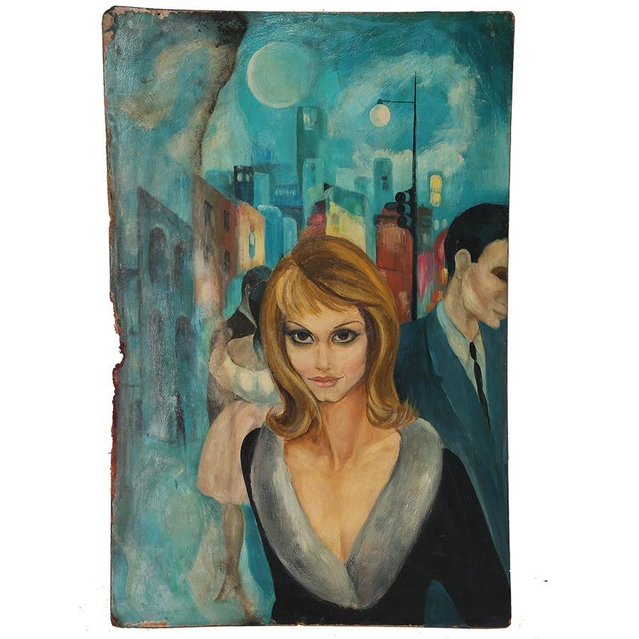 Painting of Woman on the Street