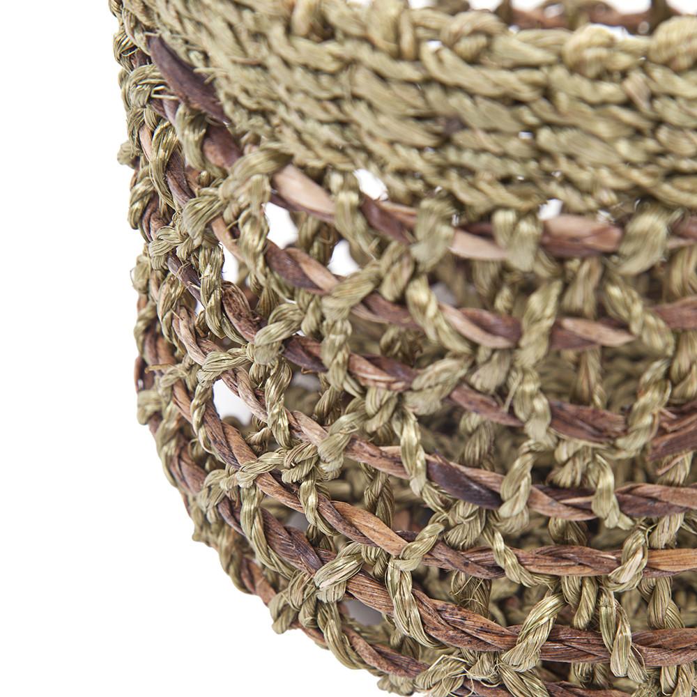 Brown Woven Round Basket (A+D)