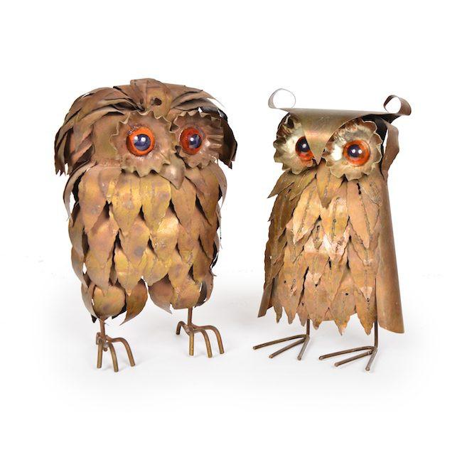 Brass Metal Owls