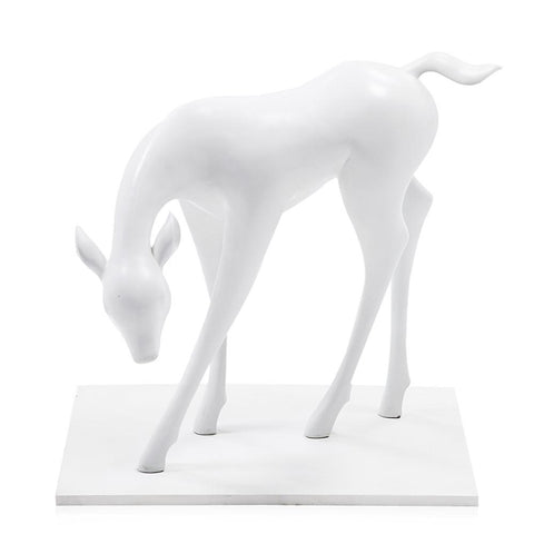 White Deer Sculpture