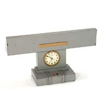 Grey Metal Desk Clock