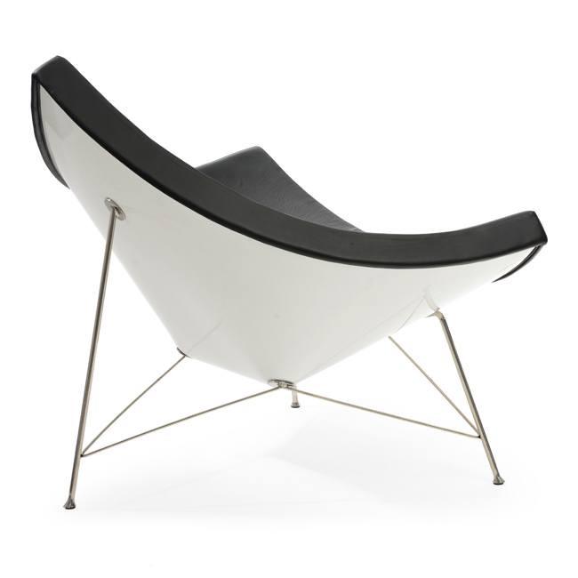 Black & White Modern Coconut Chair