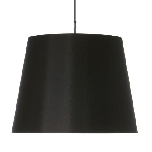 Hanging Drum Shade Pendant Lamp - Black