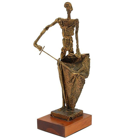 Bronze Abstract Swordsman Table Sculpture