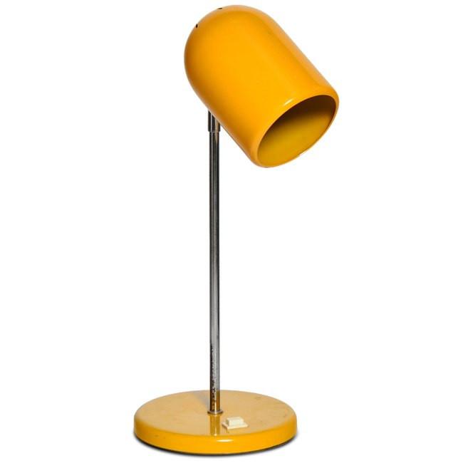 Yellow Metal Vintage Desk Lamp