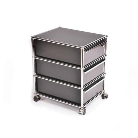 Haller Rolling Cart with Drawers - Black