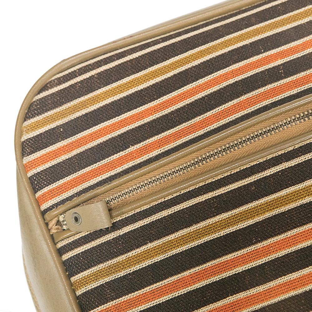 Vintage Striped Suitcase