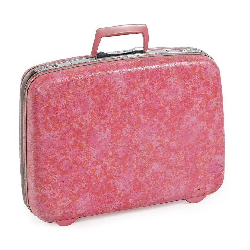 Pink Speckled Suit Case