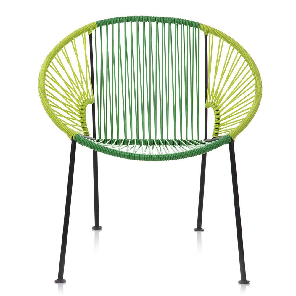 Greens and Black Cord Hoop Chair