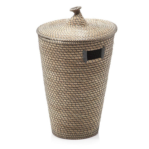 Grey Tall Woven Basket