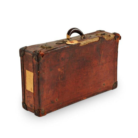 Brown Distressed Suitcase