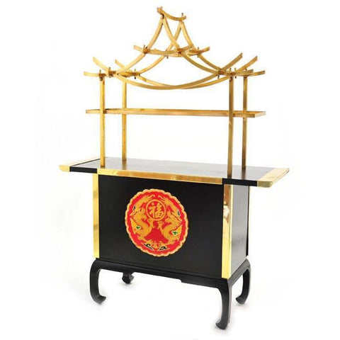 Black & Gold Chinese Bar Table