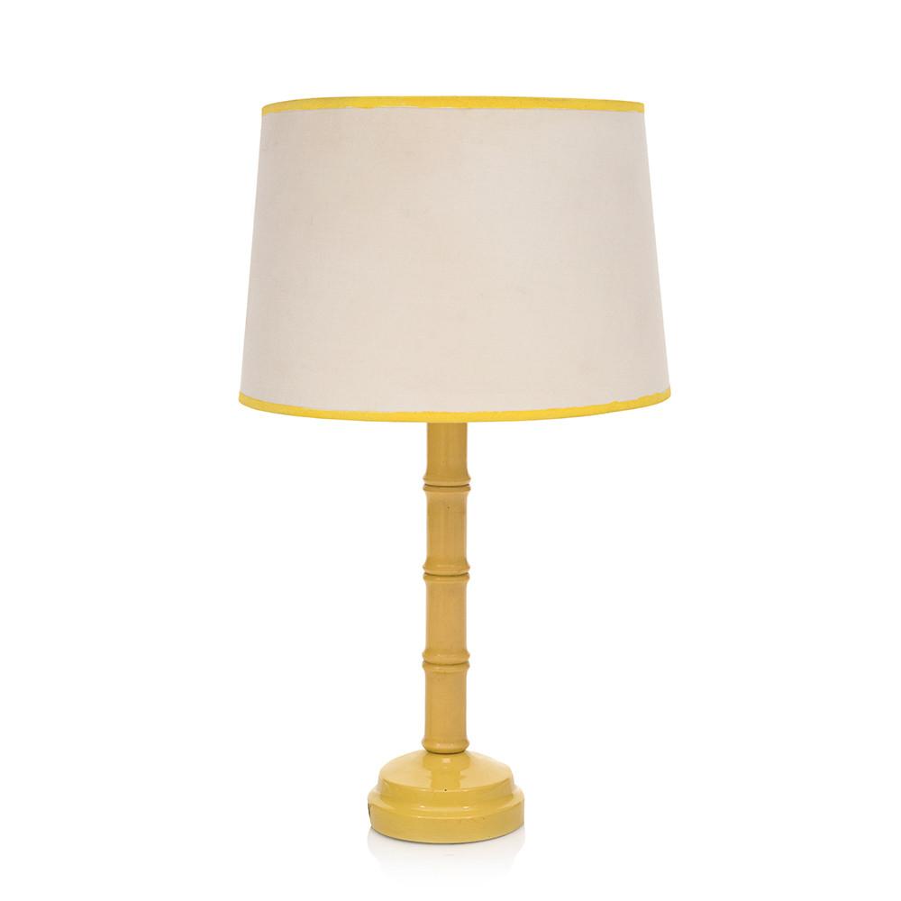 Yellow Bamboo Style Lamp