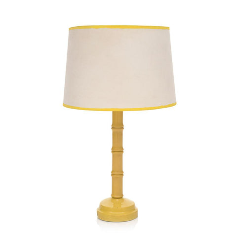 Yellow Bamboo Style Lamp