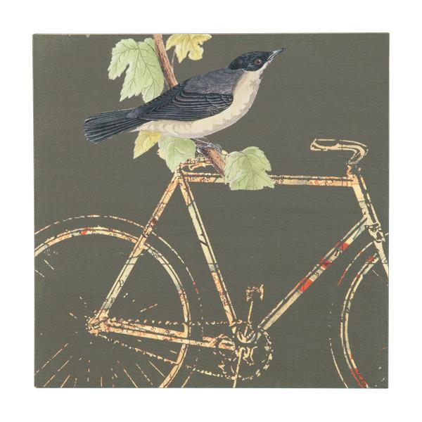 0297 (A+D) Bird Bicycle Green (10" x 10")