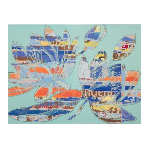 0298 (A+D) Lotus Torn Paper (24" x 18")