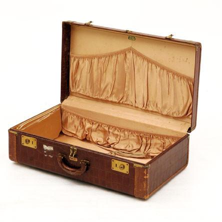 Brown Alligator Suitcase