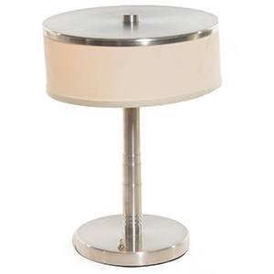 Silver Circular Table Lamp