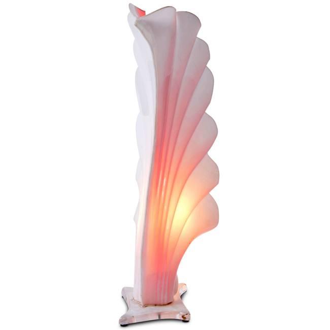 Pale Pink Acrylic Wing Table Lamp