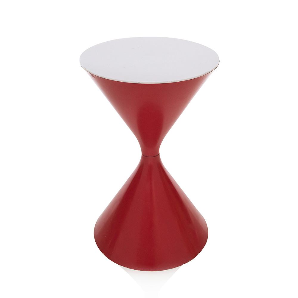 Red Plastic Hourglass Floor Lamp