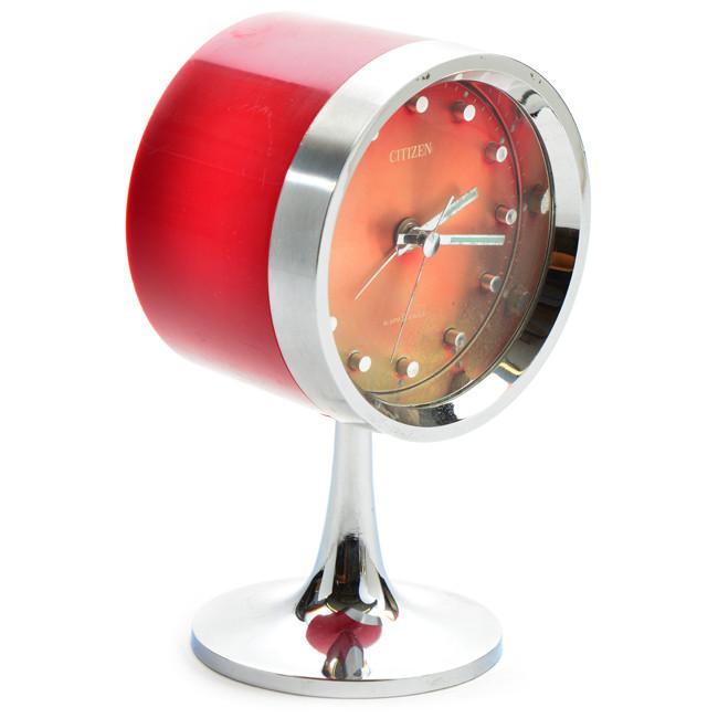 Citizen - Red & Chrome Clock