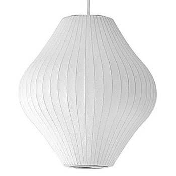 White Pear Hanging Bubble Lamp